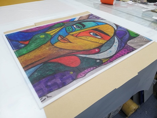 Пазл на молочном оргстекле