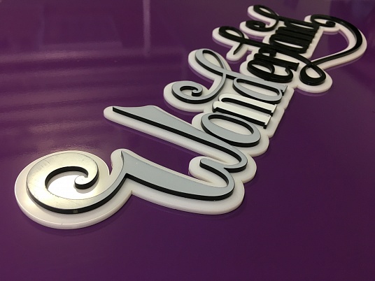 Таблички с объемными буквами