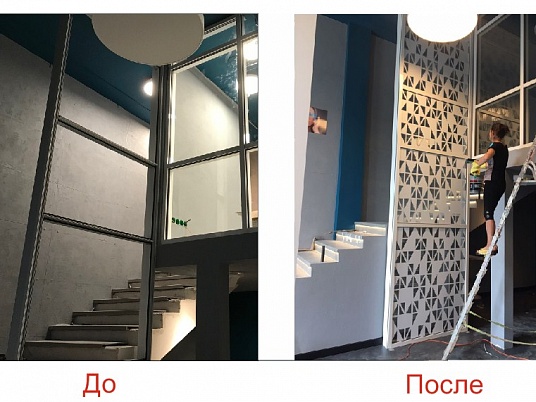 Оформление стеклянных перегородок декоративной пленкой