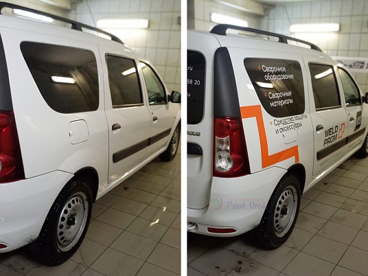Реклама на автомобиль Lada Largus