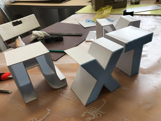 Изготовление объемных несветовых букв